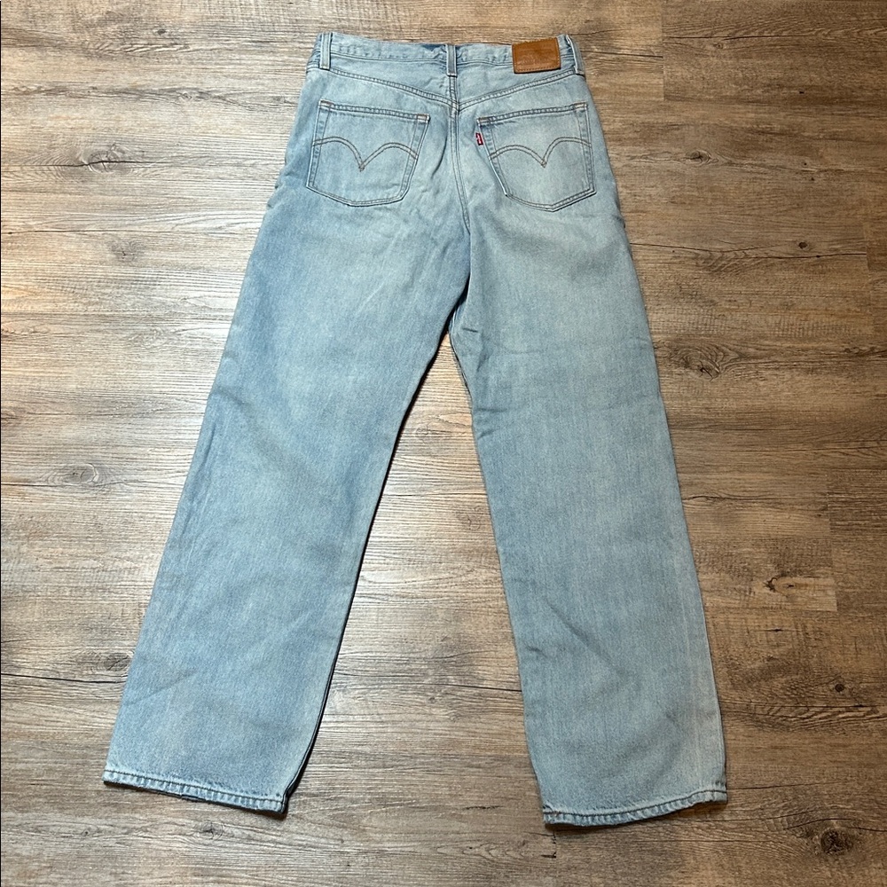Levi's Ribcage Straight Ankle Jeans 29 High Rise Vintage Wash Denim - Picture 7 of 8